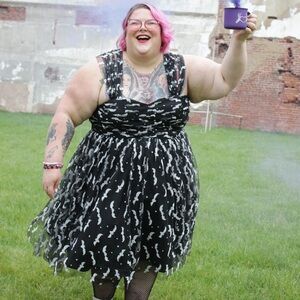 Unique-Vintage Tulle Bat Dress